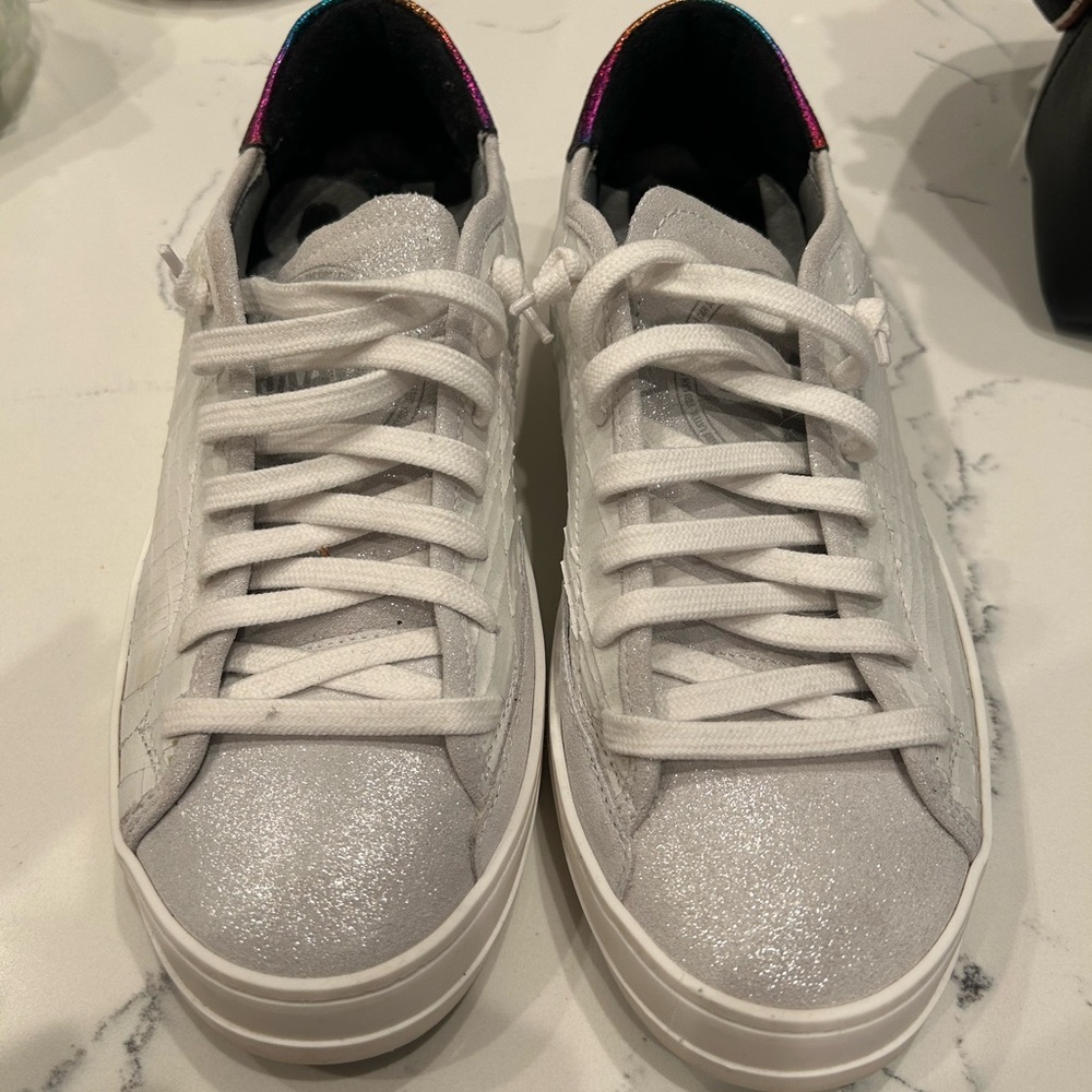 P448 Silver Sparkle Sneakers